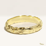 [14K/18K Gold/Platinum] 4mm Barrel Ring_Cut Out Edge *Made to Order* (R0133_4)