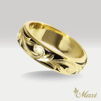 [14K/18K Gold] Black Enamel 6mm Ring (R0439)