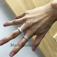 White Enamel 6mm Ring [Silver 925]