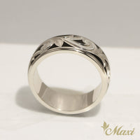 [14K/18K Gold] Black Enamel 8mm Ring (R0439_8mm)
