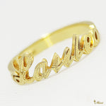 [14K/18K Gold] Custom Letter/Name Ring_SMALL (R556)