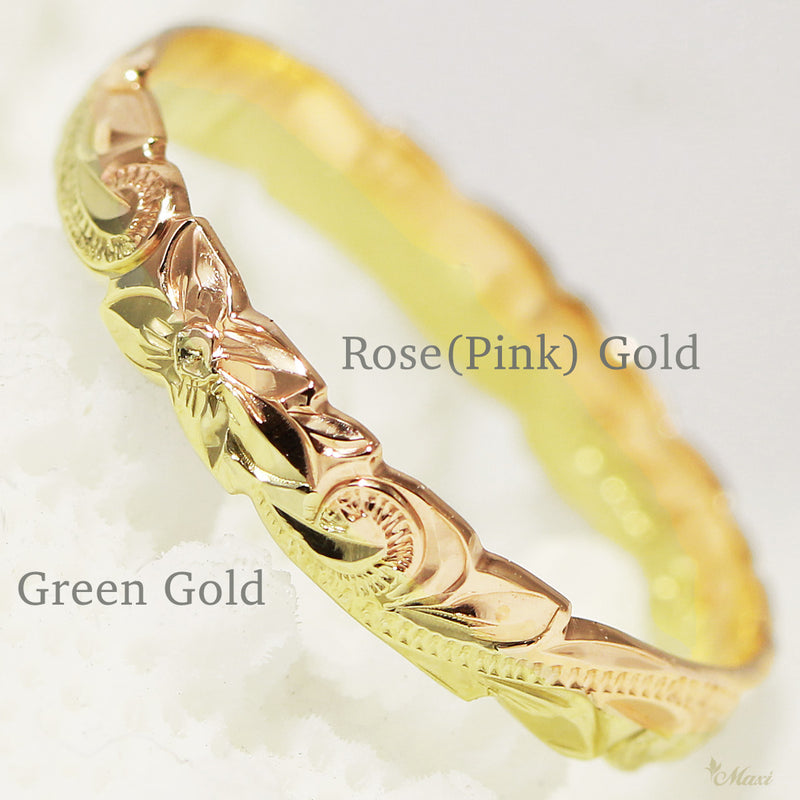 [14K Gold] 2.5mm Rainbow Pinky Ring_0.5mm thick (R0557)