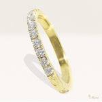 [14K/18K Gold] Half Eternity Ring-2mm Diamond x 10pcs *Made to Order* (R0683)