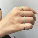 [14K/18K Gold] Half Eternity Ring-2mm Diamond x 10pcs *Made to Order* (R0683)