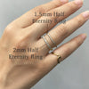 [14K/18K Gold] 1.5mm Wave Cut Half Eternity Diamond Ring-1.3mm Diamond(R0887) *Made to Order*