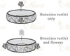 Ring engraving sample Honu and Flower