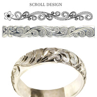 Scroll Design Ring 4mm