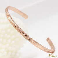 [14K/18K Gold] 4mm Open Bangle Bracelet-Standard Thickness　