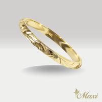2mm Barrel-Shaped Hawaiian Ring [14K/18K Gold/Platinum]
