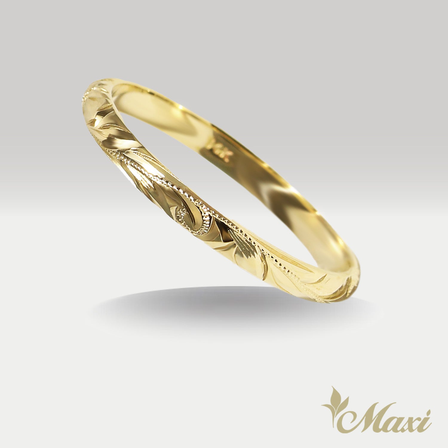 2mm Barrel-Shaped Hawaiian Ring [14K/18K Gold/Platinum]