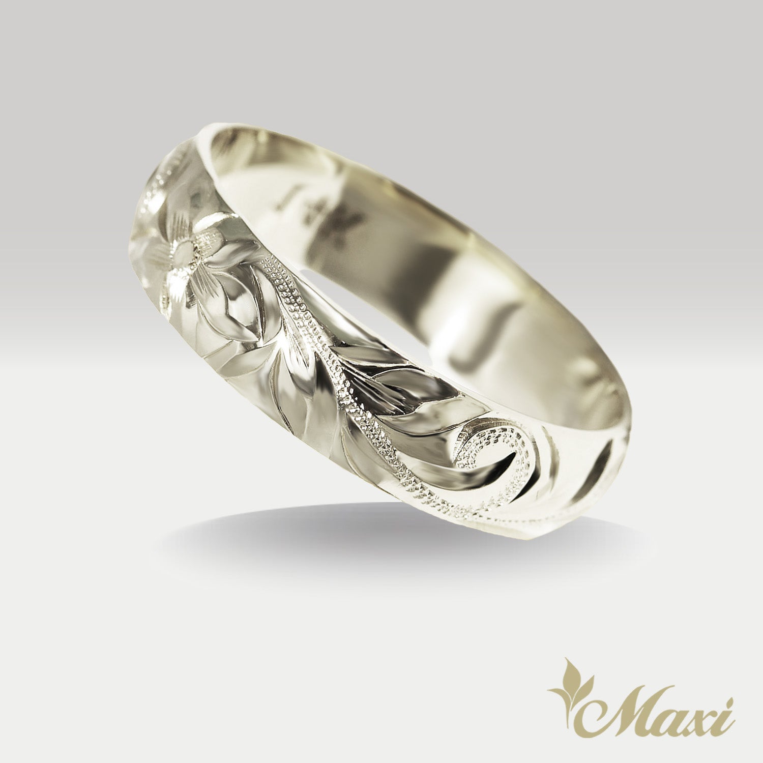 5mm Barrel-Shaped Hawaiian Ring [14K/18K Gold/Platinum]