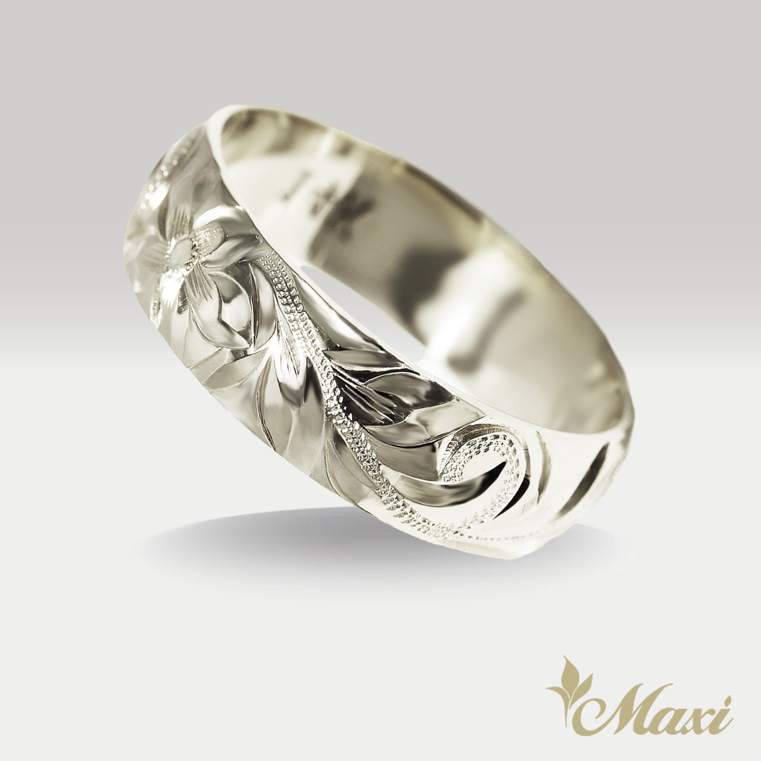 6mm Barrel-Shaped Hawaiian Ring [14K/18K Gold/Platinum]