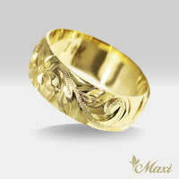 8mm Barrel-Shaped Hawaiian Ring [14K/18K Gold/Platinum]