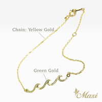 Triple Nalu Wave Anklet [14K Gold]