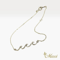 Triple Nalu Wave Anklet [14K Gold]