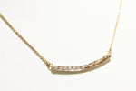 [14K/18K Gold] Wa'a Horizontal Necklace with Diamonds