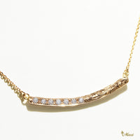 [14K/18K Gold] Wa'a Horizontal Necklace with Diamonds