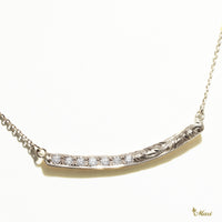 [14K/18K Gold] Wa'a Horizontal Necklace with Diamonds