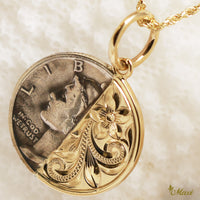 Half Mercury Dime Coin Pendant [14K Yellow Gold]