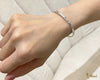 [Silver 925] 4mm Barrel Bangle Bracelet - Old English Design (B0527)