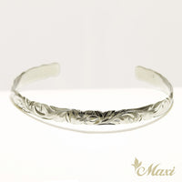 8mm Open Bangle Bracelet_Barrel Shape_Cut Out Edge [14K/18K Gold]