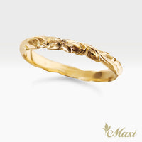 2.5mm Barrel-Shaped Hawaiian Ring_Cutout Edge [14K/18K Gold/Platinum]