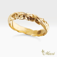 4mm Barrel-Shaped Hawaiian Ring_Cutout Edge [14K/18K Gold/Platinum]