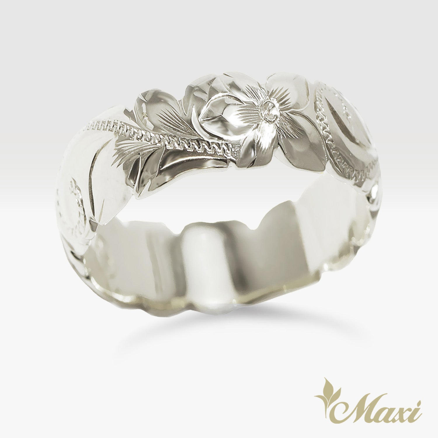 8mm Barrel-Shaped Hawaiian Ring_Cutout Edge [Silver 925]