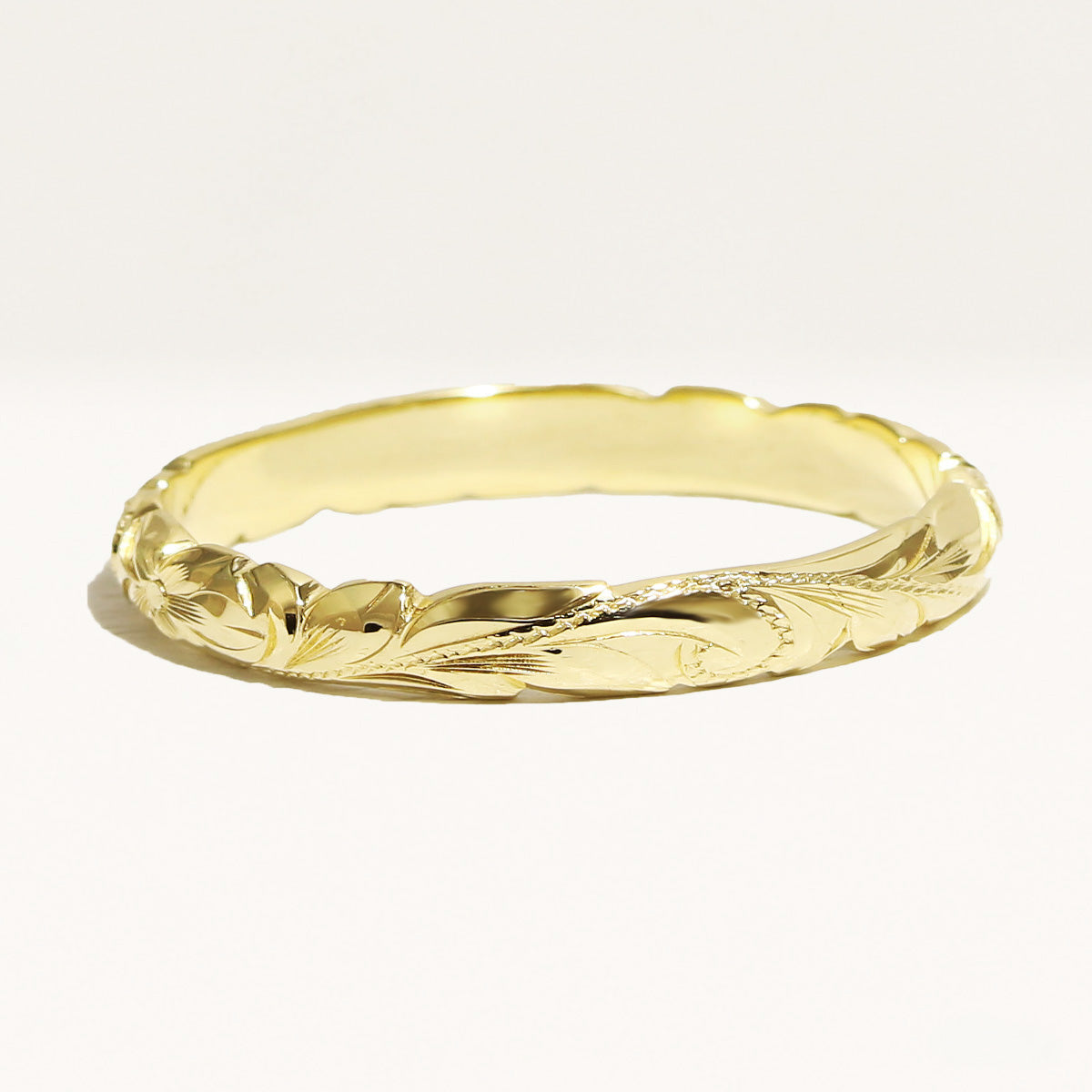 2.5mm Barrel-Shaped Hawaiian Ring_Cutout Edge [14K/18K Gold/Platinum]