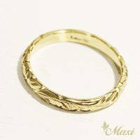 2.5mm Barrel-Shaped Hawaiian Ring_Cutout Edge [14K/18K Gold/Platinum]