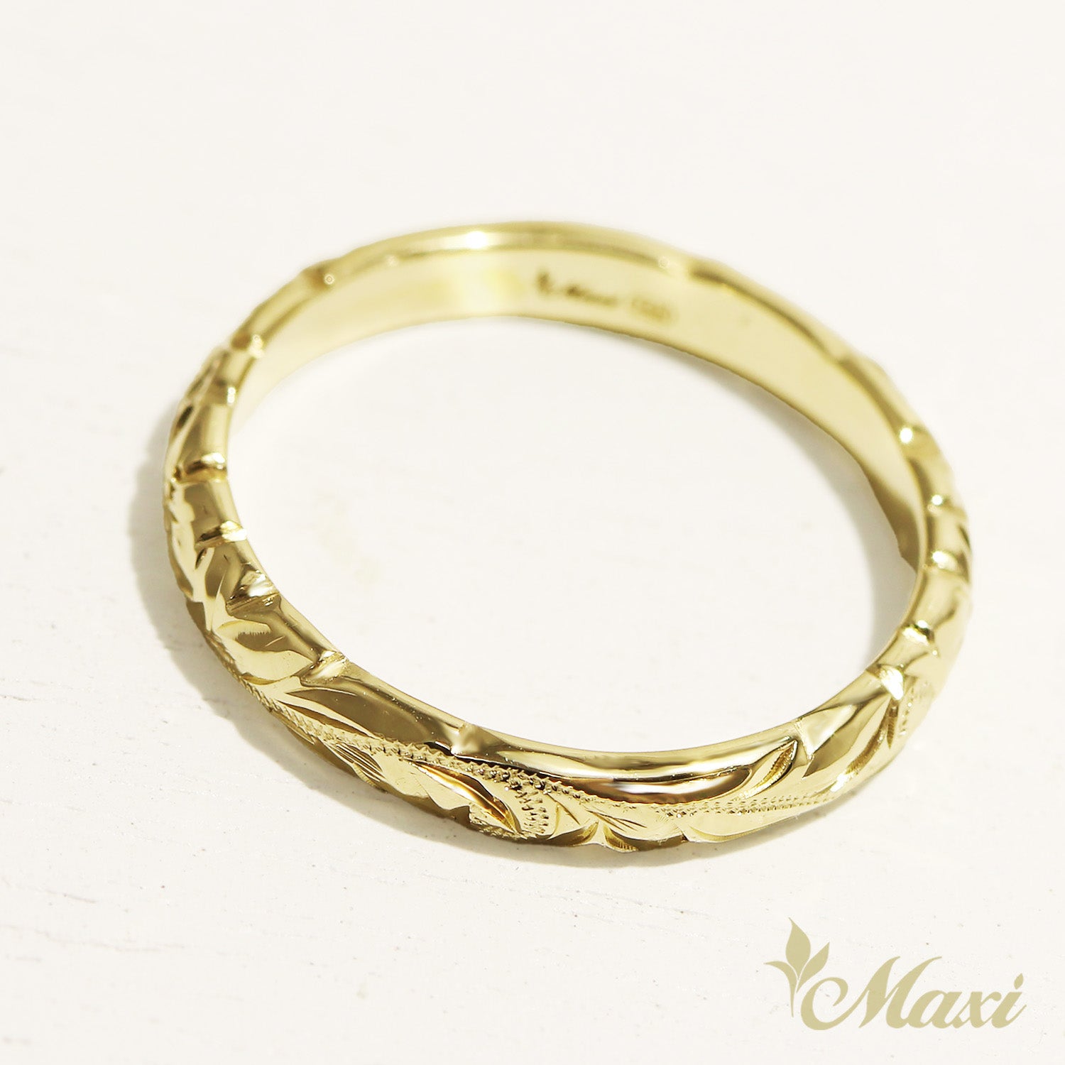 3mm Barrel-Shaped Hawaiian Ring_Cutout Edge [14K/18K Gold/Platinum]