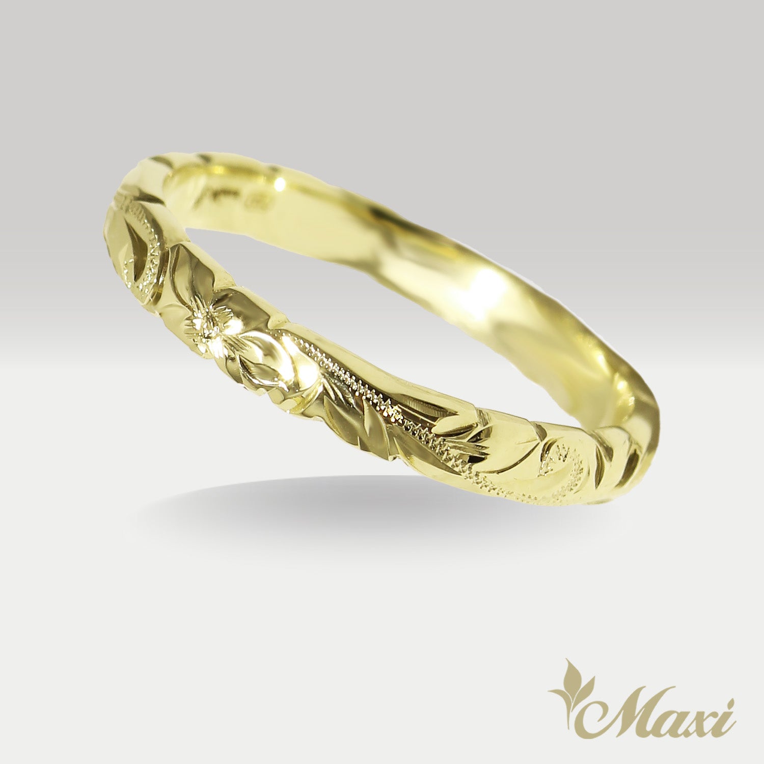[14K/18K Gold/Platinum] 2.5mm Barrel Ring_Cut Out Edge *Made to Order* (R0133_2.5)