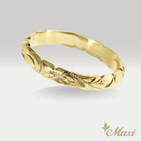 [14K/18K Gold/Platinum] 3mm Barrel Ring_Cut Out Edge *Made to Order* (R0133_3)