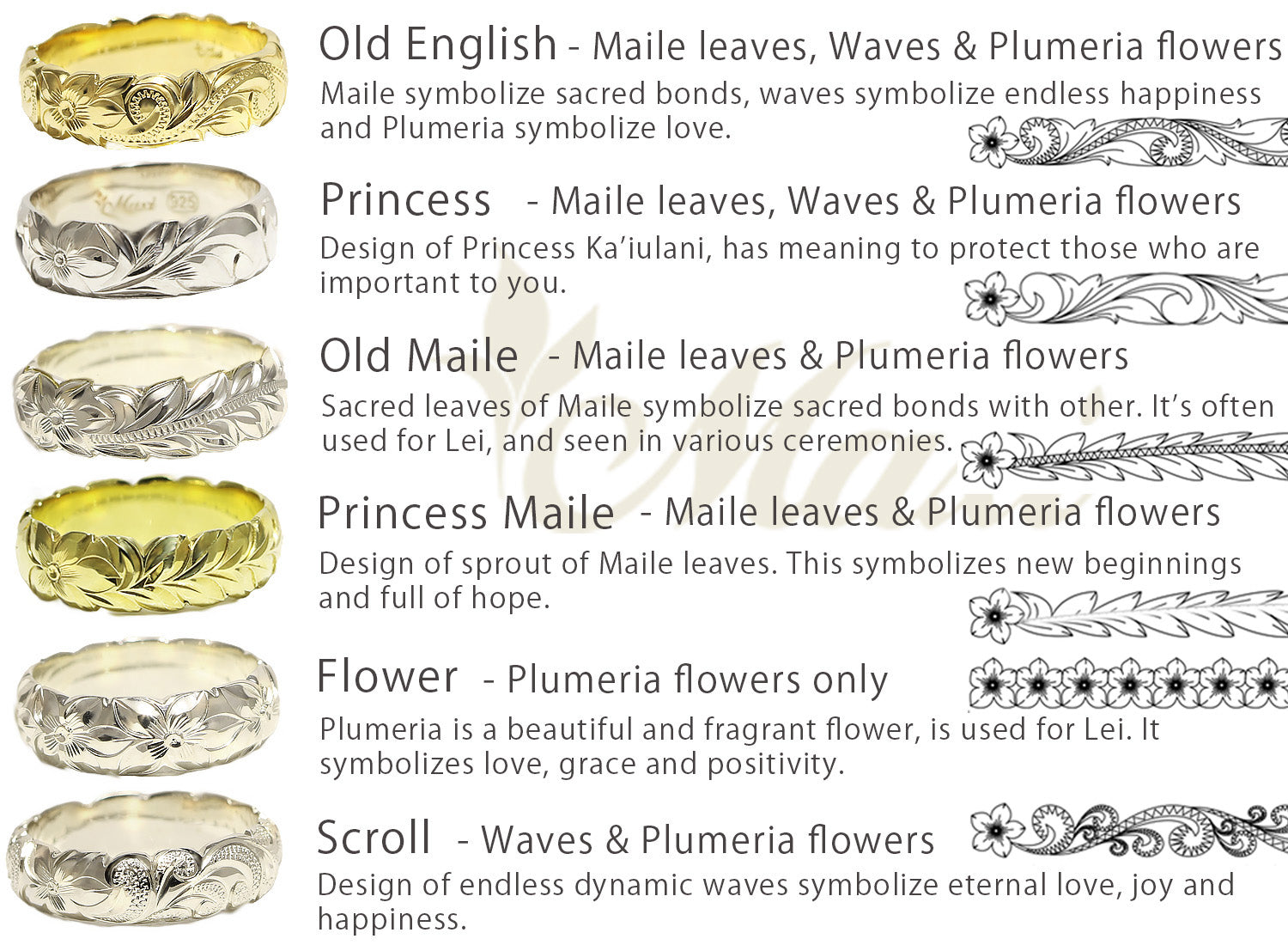8mm Custom Hawaiian Ring [14K/18K Gold/Platinum]