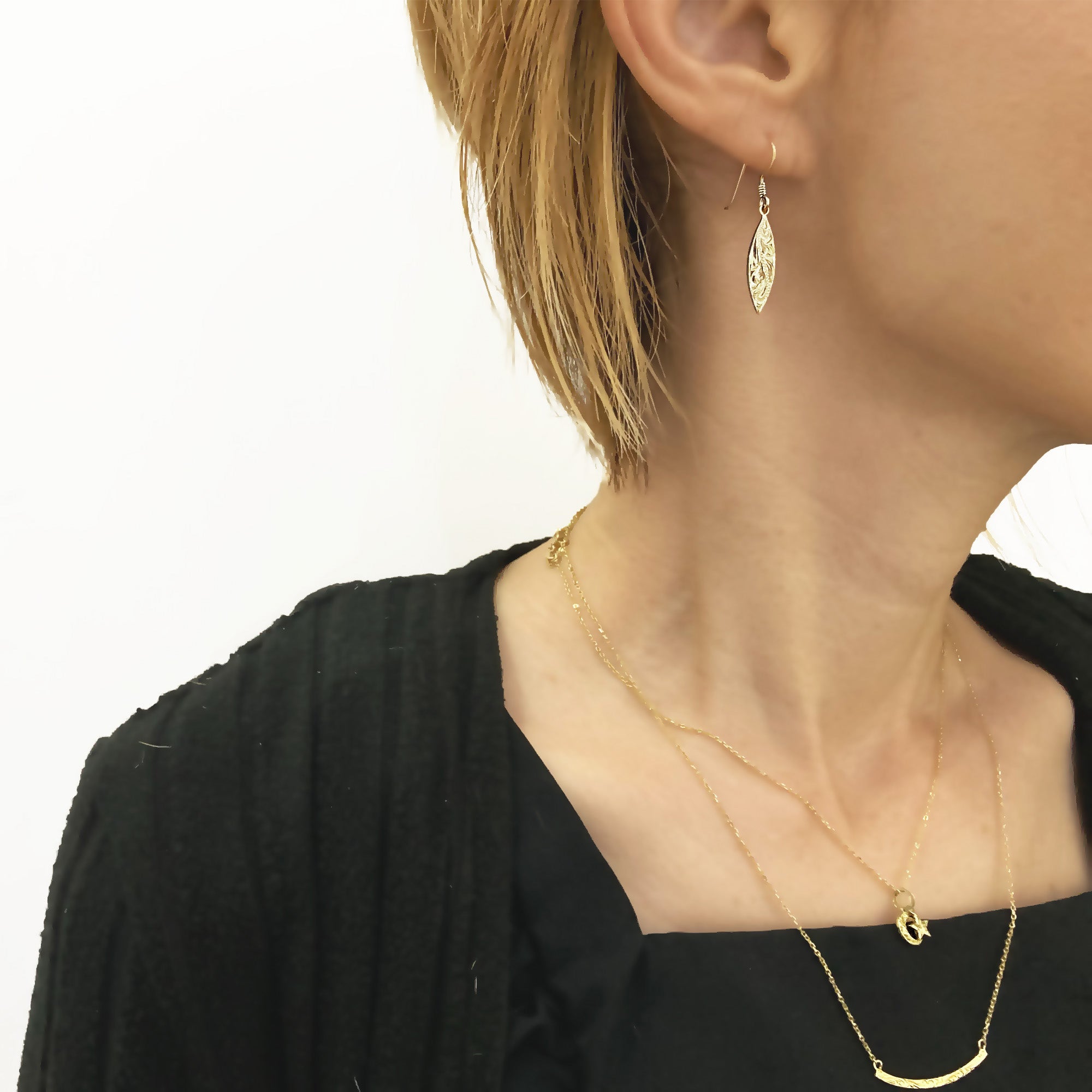 [Silver 925] Surfboard Pierced Earring *Made to Order* (E0043)