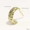 [14K/18K Gold]4mm Width Scallop Edge Hoop Pierced Earring*Made-to-order* (E0208)