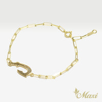 Fish Hook Bracelet Small with Paper Clip Chain [14K Gold]