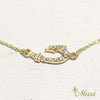 Fish Hook Bracelet with Diamond_Small  [14K/18K Gold]