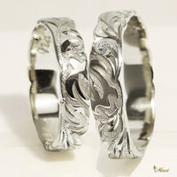4mm & 6mm Half Honu_Hawaiian Sea Turtle Couple Rings [14K/18K Gold]