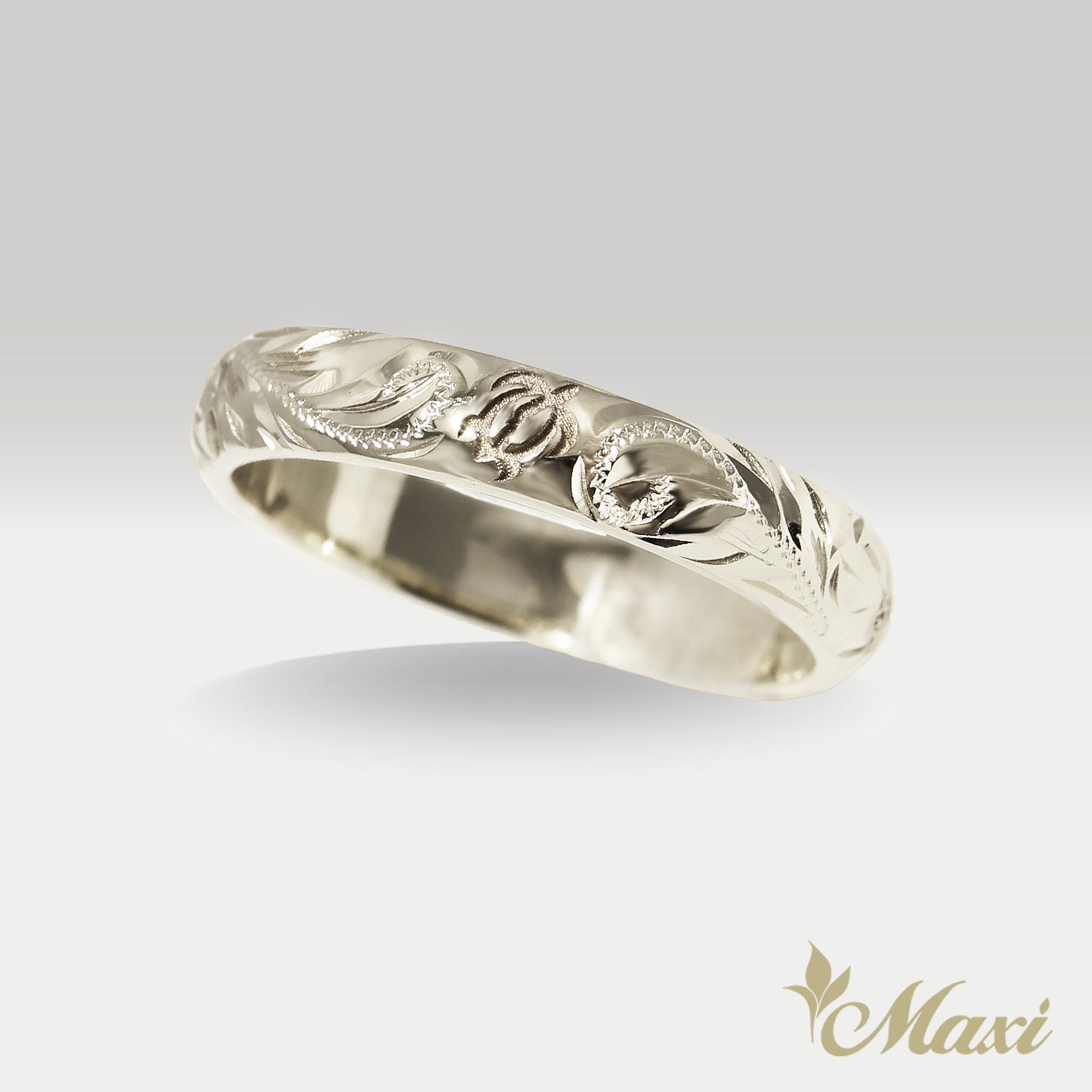 Honu Hawaiian Sea Turtle Ring [4mm, 14K/18K Gold/Platinum]