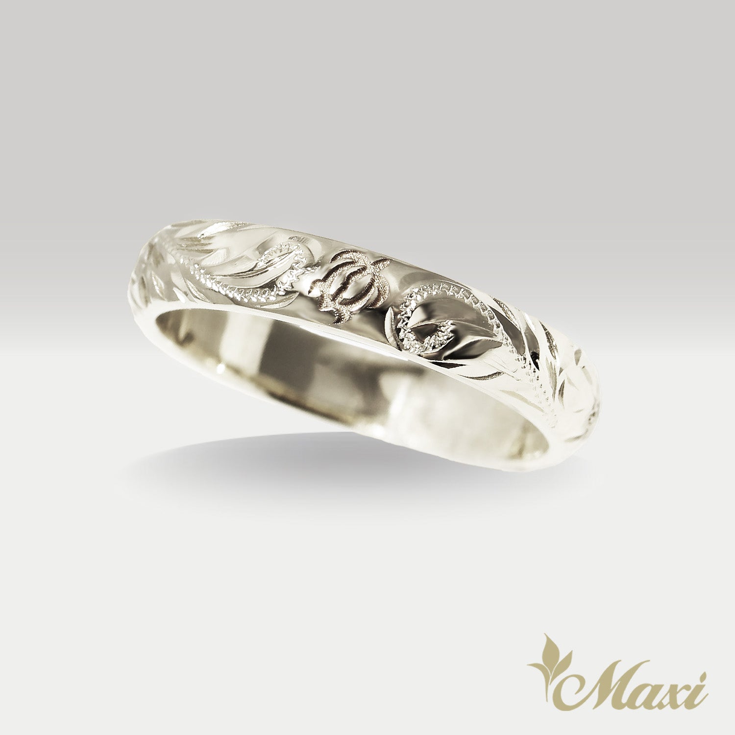 4mm Honu_Hawaiian Sea Turtle Ring [14K/18K Gold/Platinum]