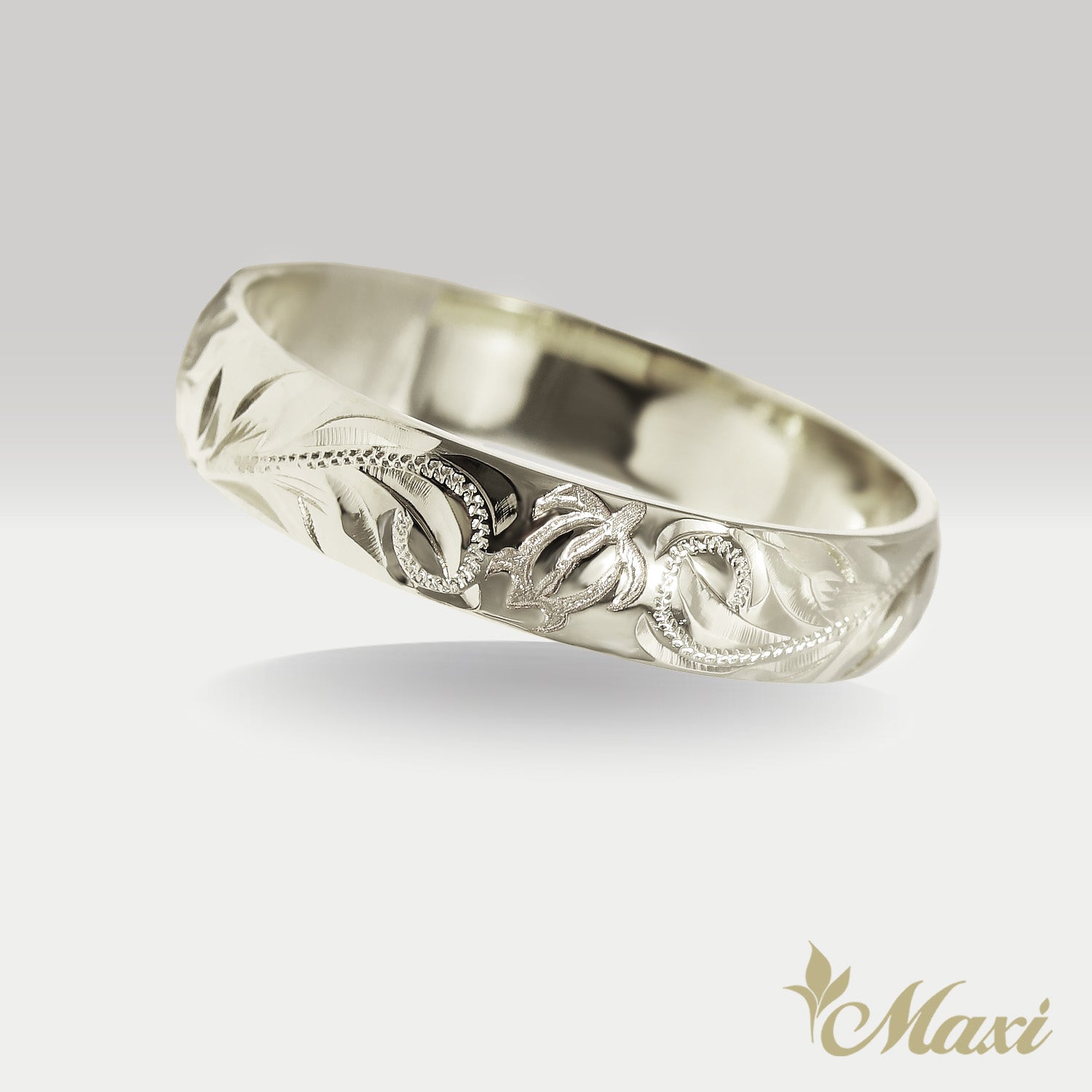 Honu Hawaiian Sea Turtle Ring [4mm, 14K/18K Gold/Platinum]