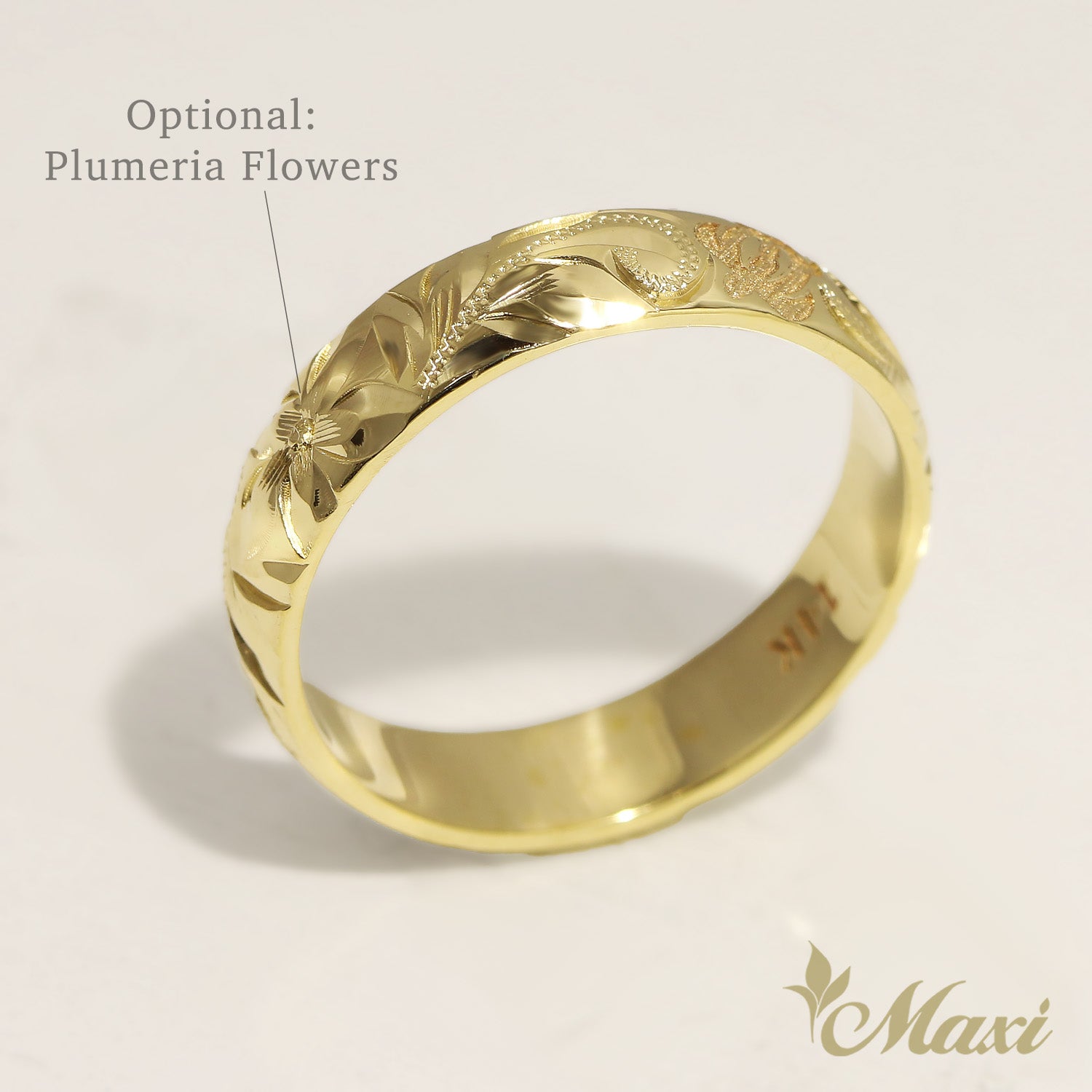 Honu Hawaiian Sea Turtle Ring [5mm, 14K/18K Gold/Platinum]