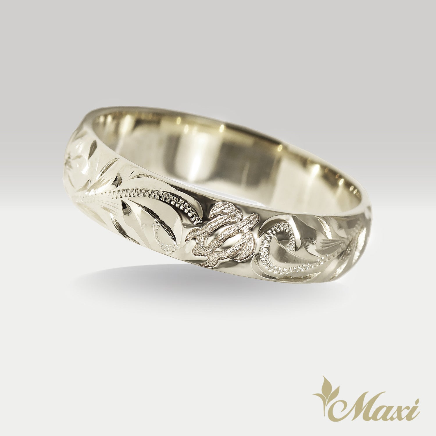 Honu Hawaiian Sea Turtle Ring [5mm, 14K/18K Gold/Platinum]