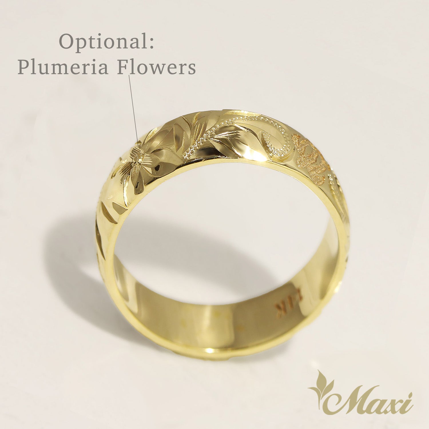 Honu Hawaiian Sea Turtle Ring [6mm, 14K/18K Gold/Platinum]