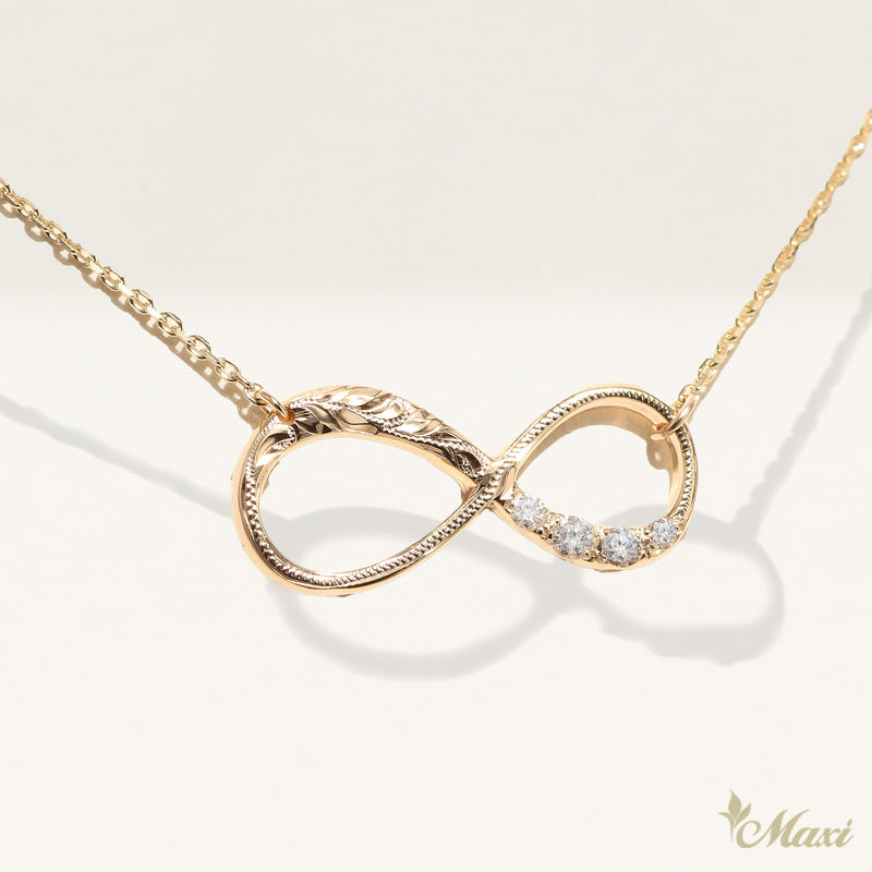 Infinity Necklace with Diamond [14K/18K Gold]