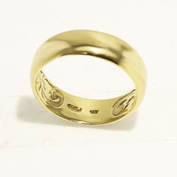 8mm Barrel Inner Engraved Ring [14K/18K Gold/Platinum]