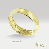 5mm Barrel Inner Engraved Ring [14K/18K Gold/Platinum]