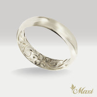 5mm Barrel Inner Engraved Ring [14K/18K Gold/Platinum]