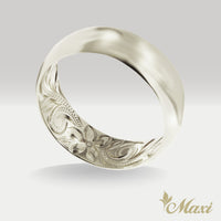 6mm Barrel Inner Engraved Ring [14K/18K Gold/Platinum]